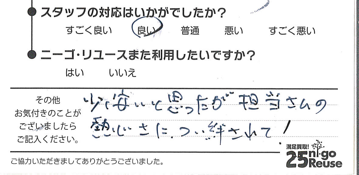 お客様の声　ハッセルブラッド　中判カメラ　長野県岡谷市