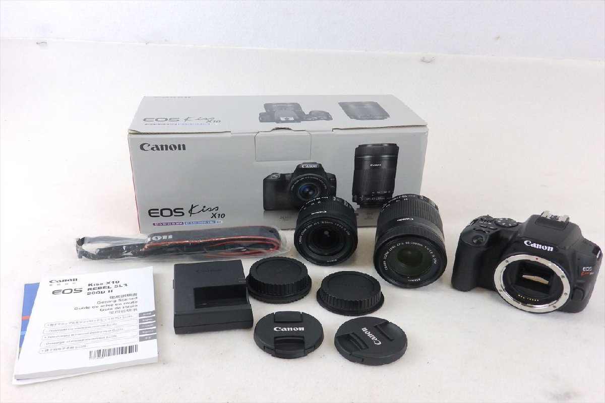 デジタル一眼レフ Canon キャノン EOSkiss X10 ダブルズーム 18-55mm 55-250mm